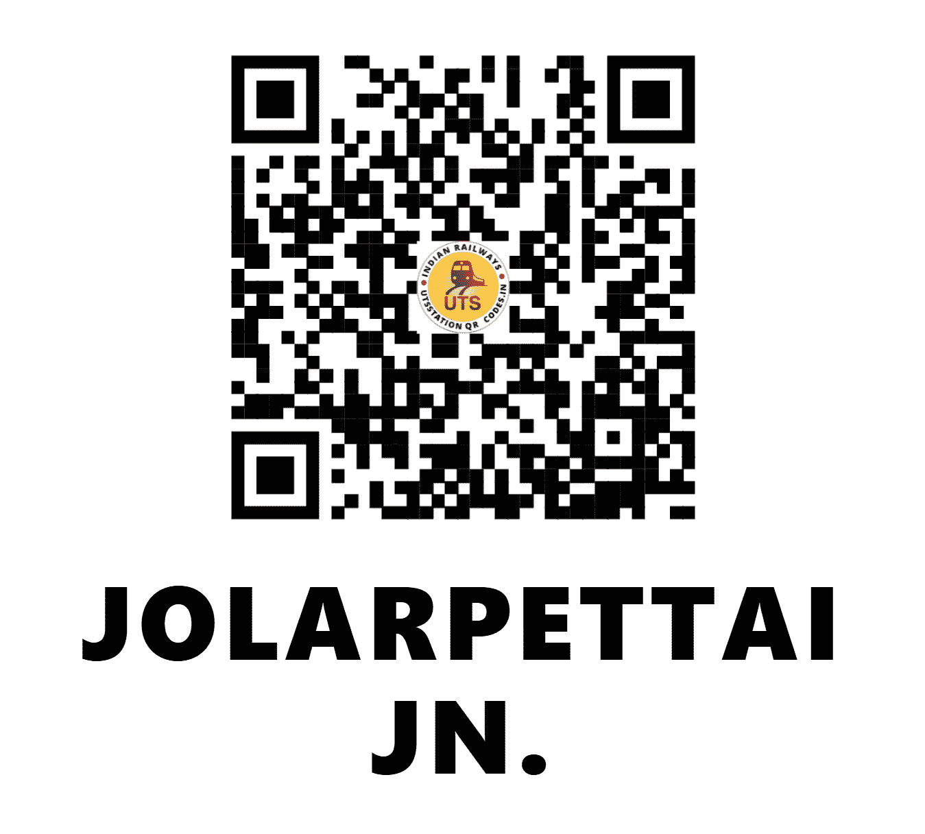 UTS QR Code for JOLARPETTAI JN. - JTJ - SR (TAMIL NADU)